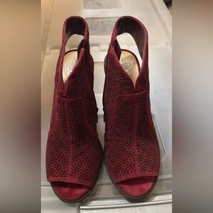 Vince Camuto Burgundy Ankle Booties